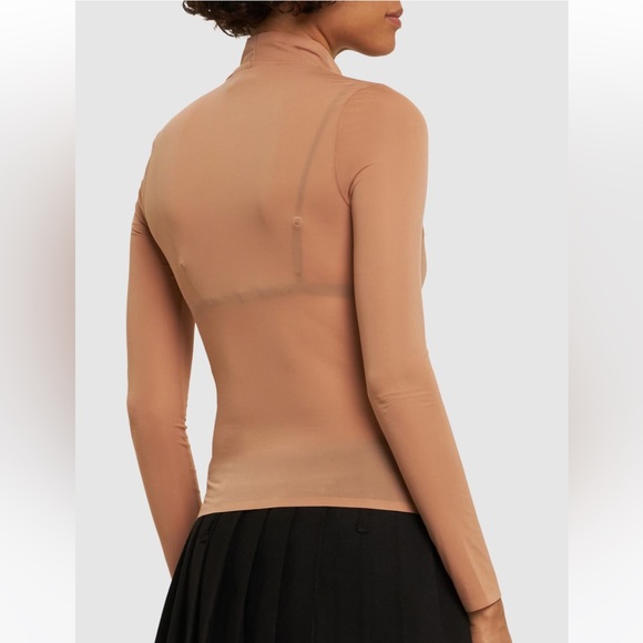 COURREGES JERSEY 2ND SKIN MOCKNECK TOP - Picture 2 of 3